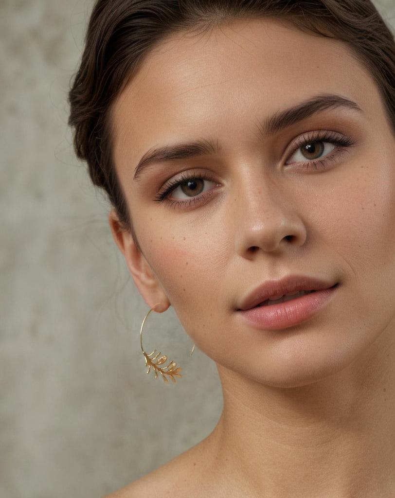 Botanical Leaf Hoops (WS) - Earrings