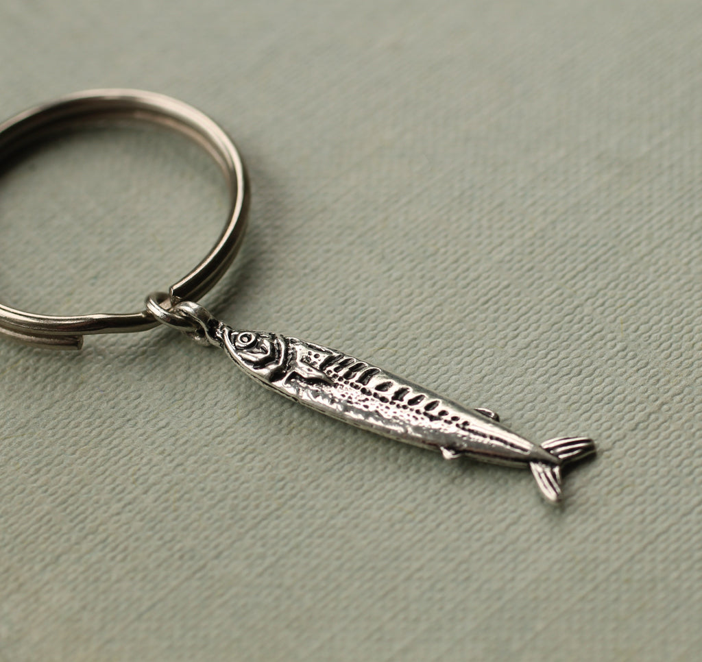 Tiny Sardine Charm Keyring - Keyrings