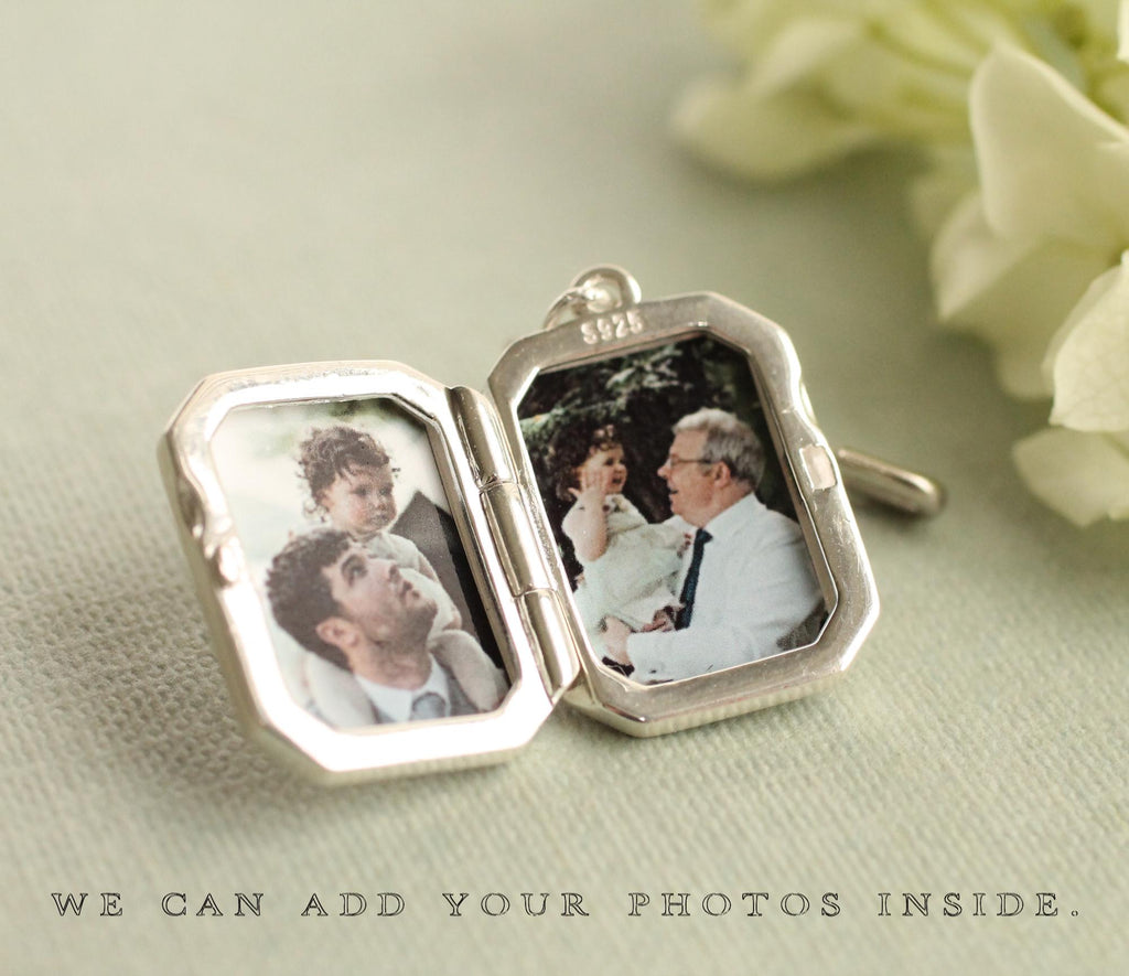 Sterling Silver Bridal Bouquet Locket Charm - Brooches & Pins