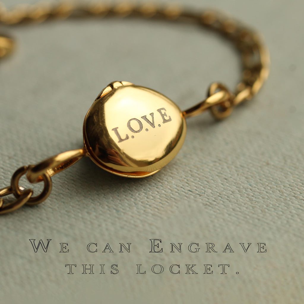 Gold Personalized Locket Bracelet - Bracelets
