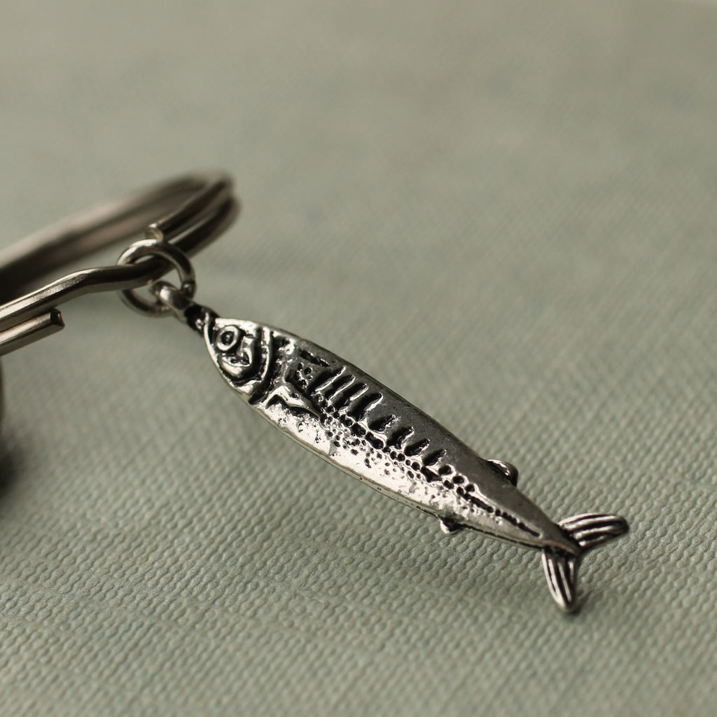 Tiny Sardine Charm Keyring - Keyrings