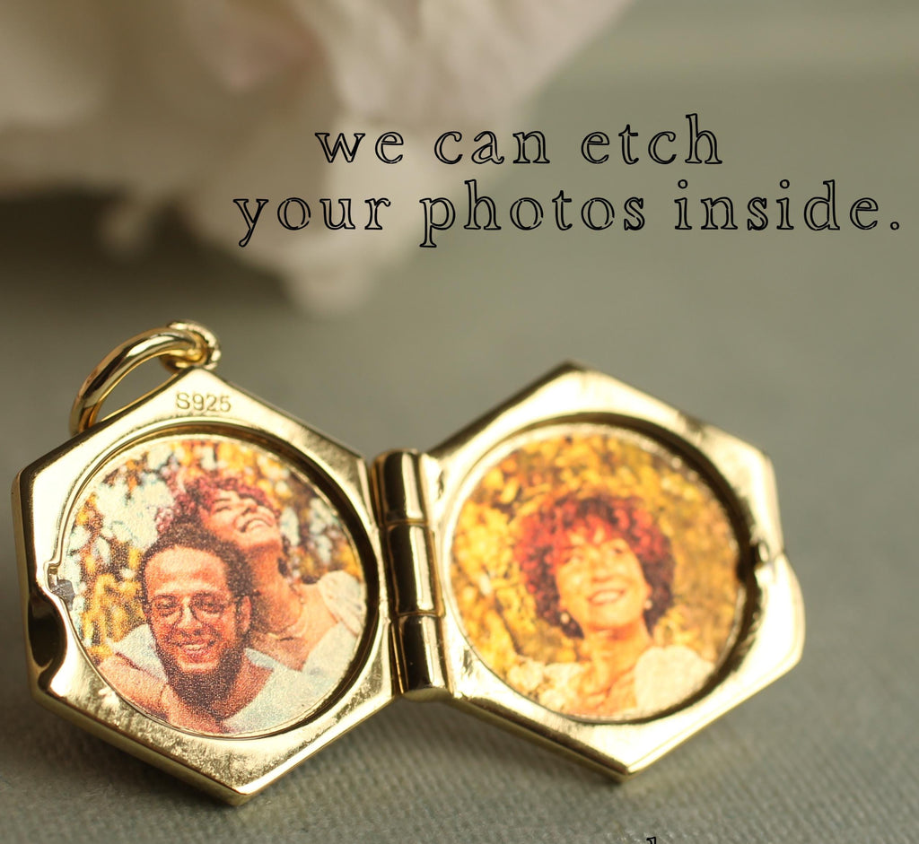 Vermail Hexagon Bouquet Locket Pin - Brooches & Pins