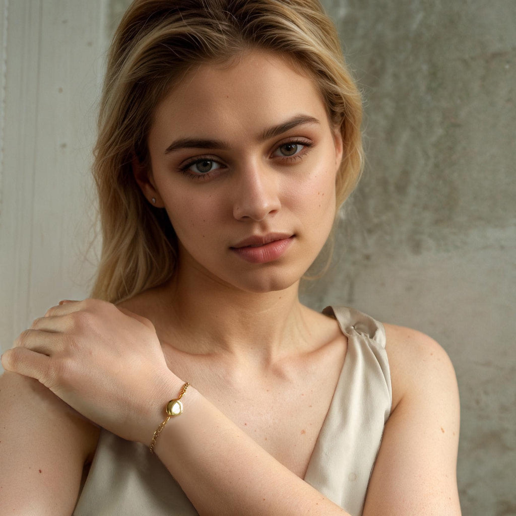 Gold Personalized Locket Bracelet - Bracelets