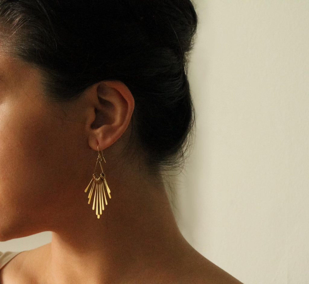 Art Deco Fringe Earrings - Earrings