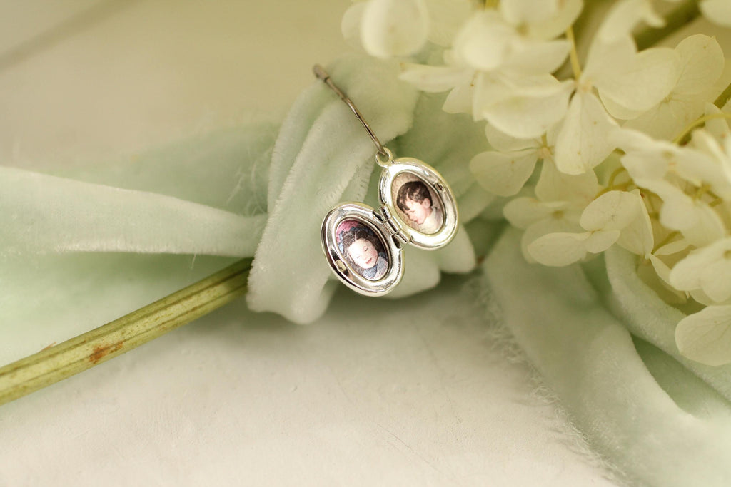 Silver Small Oval Bridal Bouquet Brooch Pin - Brooches & Pins
