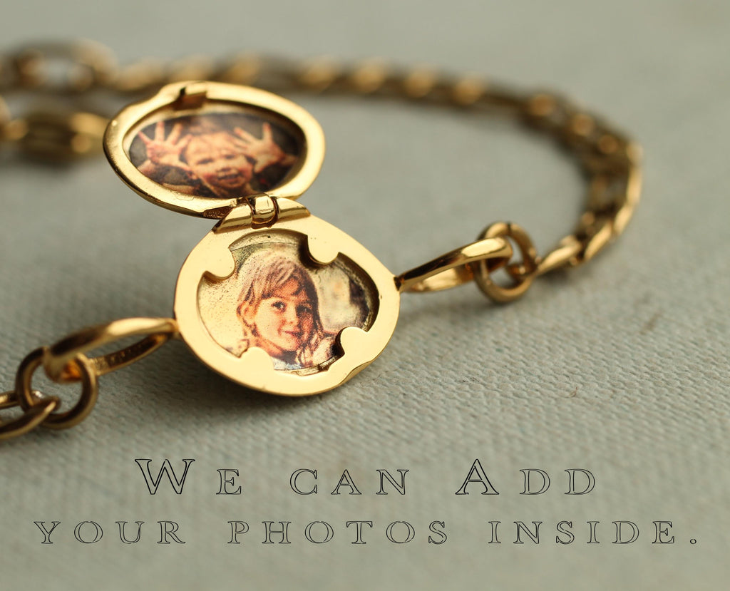 Gold Personalized Locket Bracelet - Bracelets