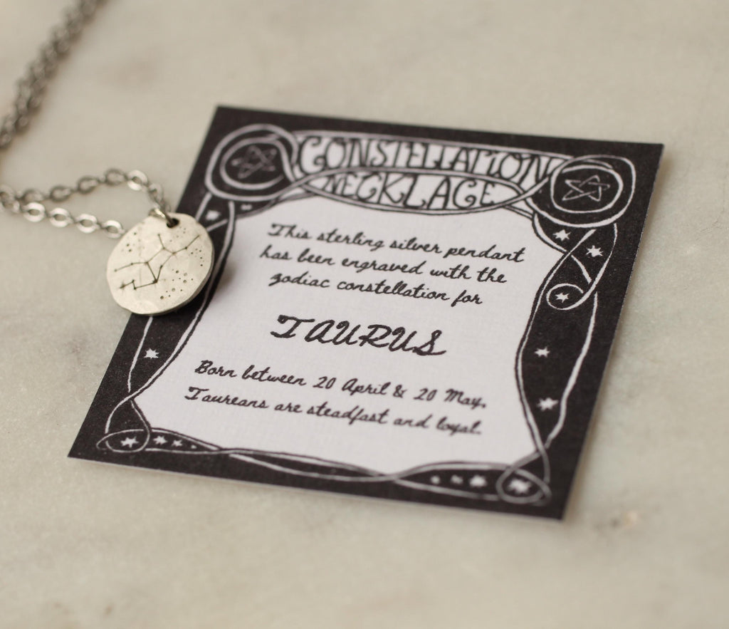 Sterling Silver Zodiac Constellation Necklace - Necklaces