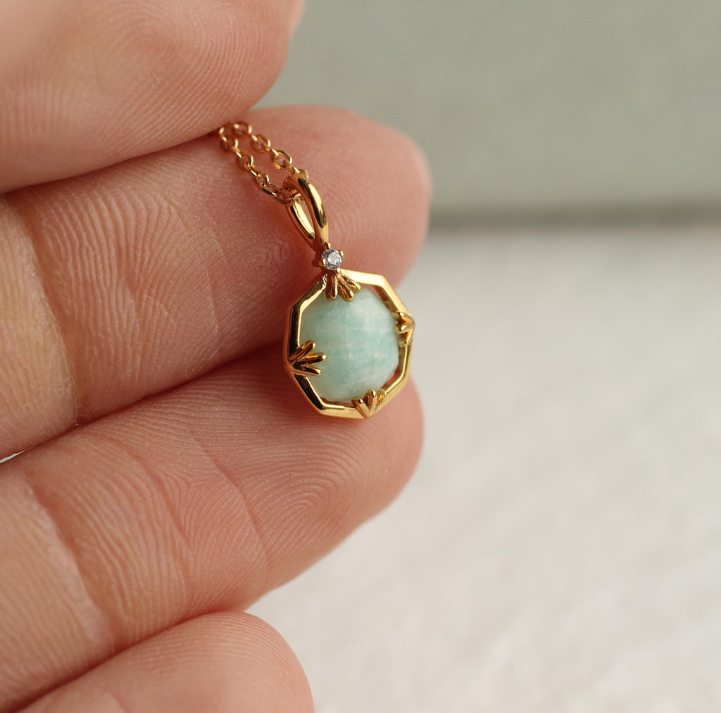Turquoise Art Deco Gemstone Necklace - Necklaces