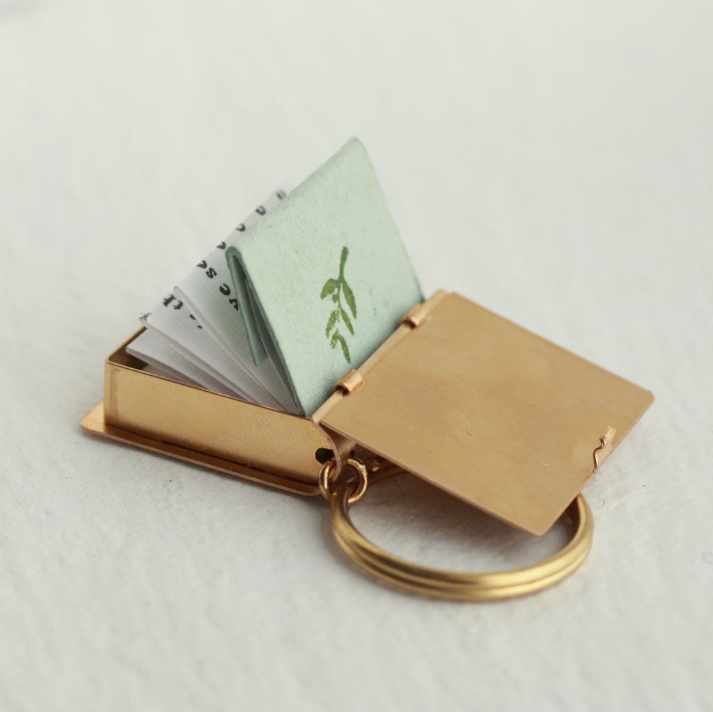 Victorian Antique Personalized Book Keyring - Keyrings
