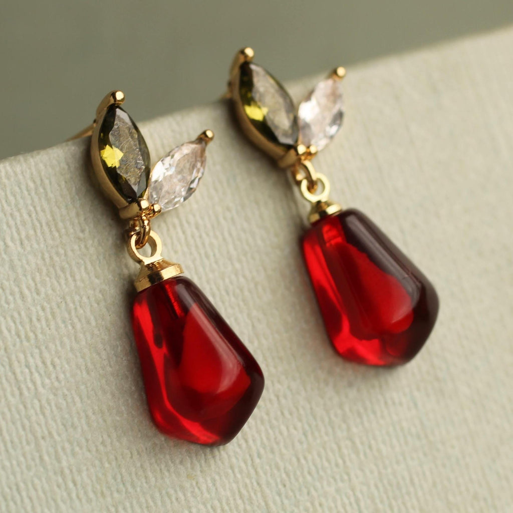 Pomegranate Seed Earrings - Earrings