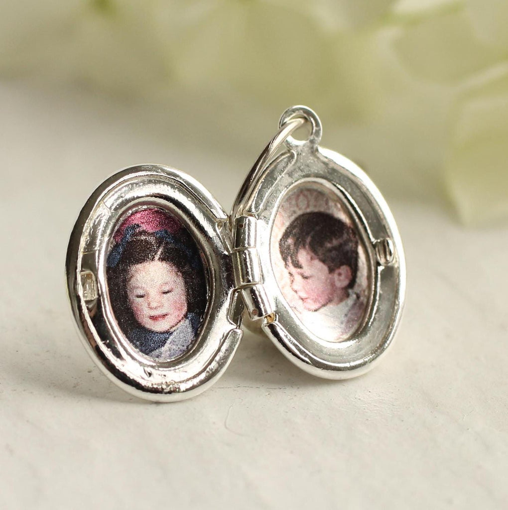 Silver Small Oval Bridal Bouquet Brooch Pin - Brooches & Pins