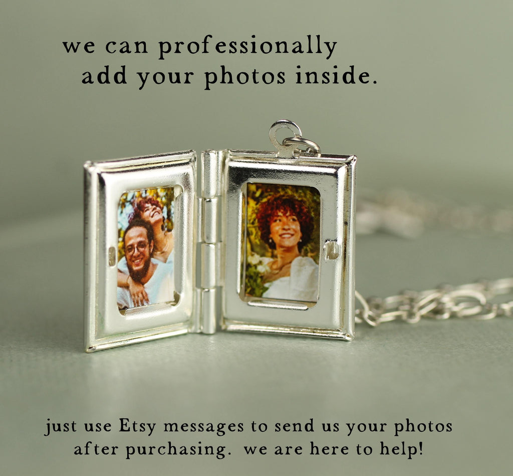 Silver Banner Book Locket Necklace - Necklaces
