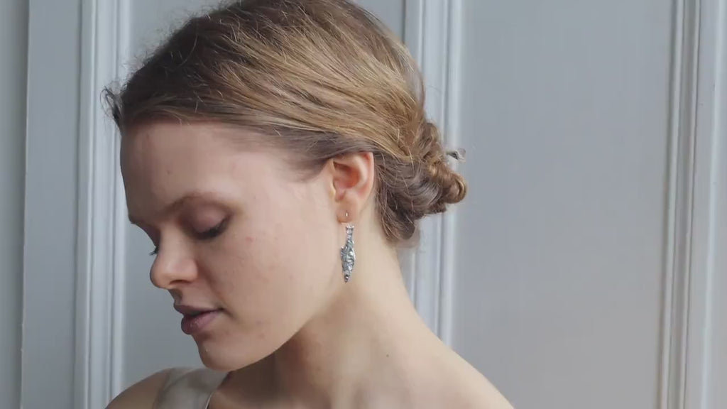 Silver Sardine Fish Hoop Earrings - Earrings