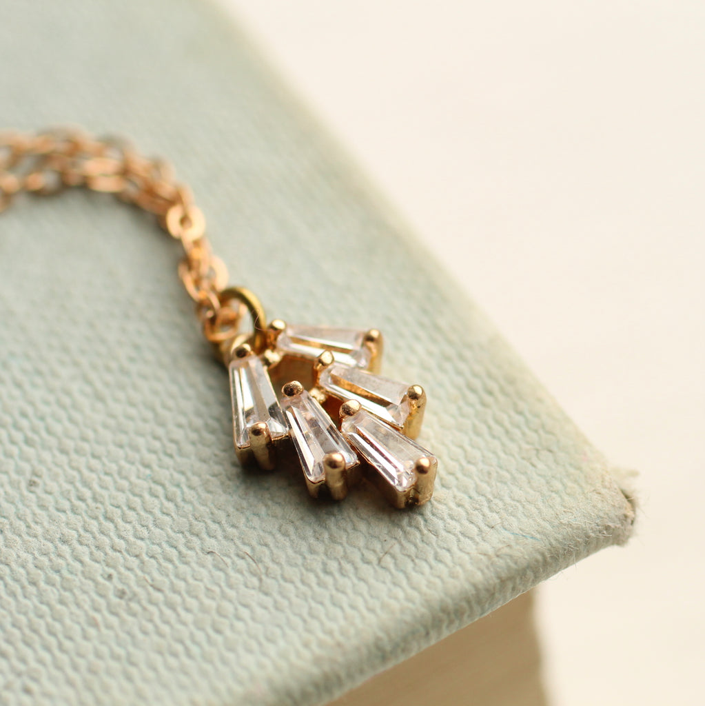 Art Deco Crystal Chrysler Necklace - Necklaces