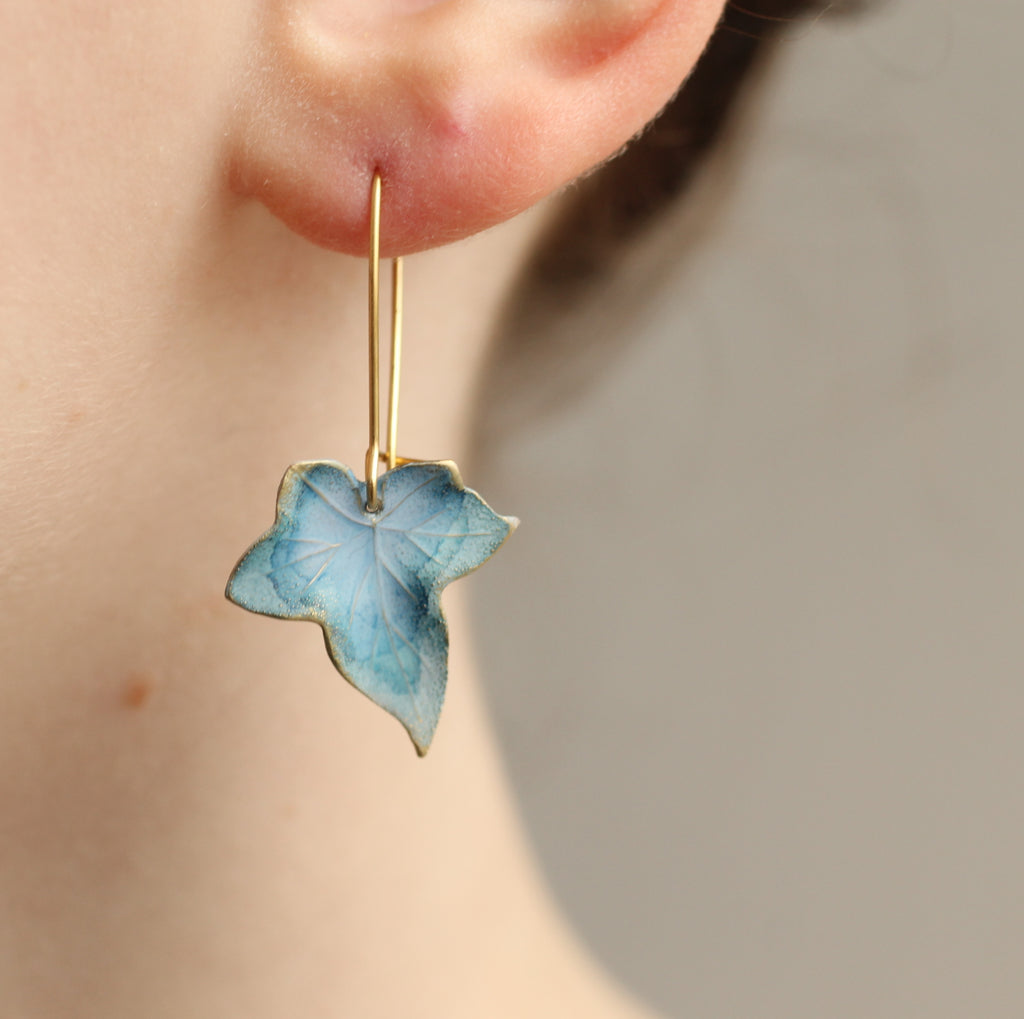 Blue Ivy Leaf Earrings - Earrings