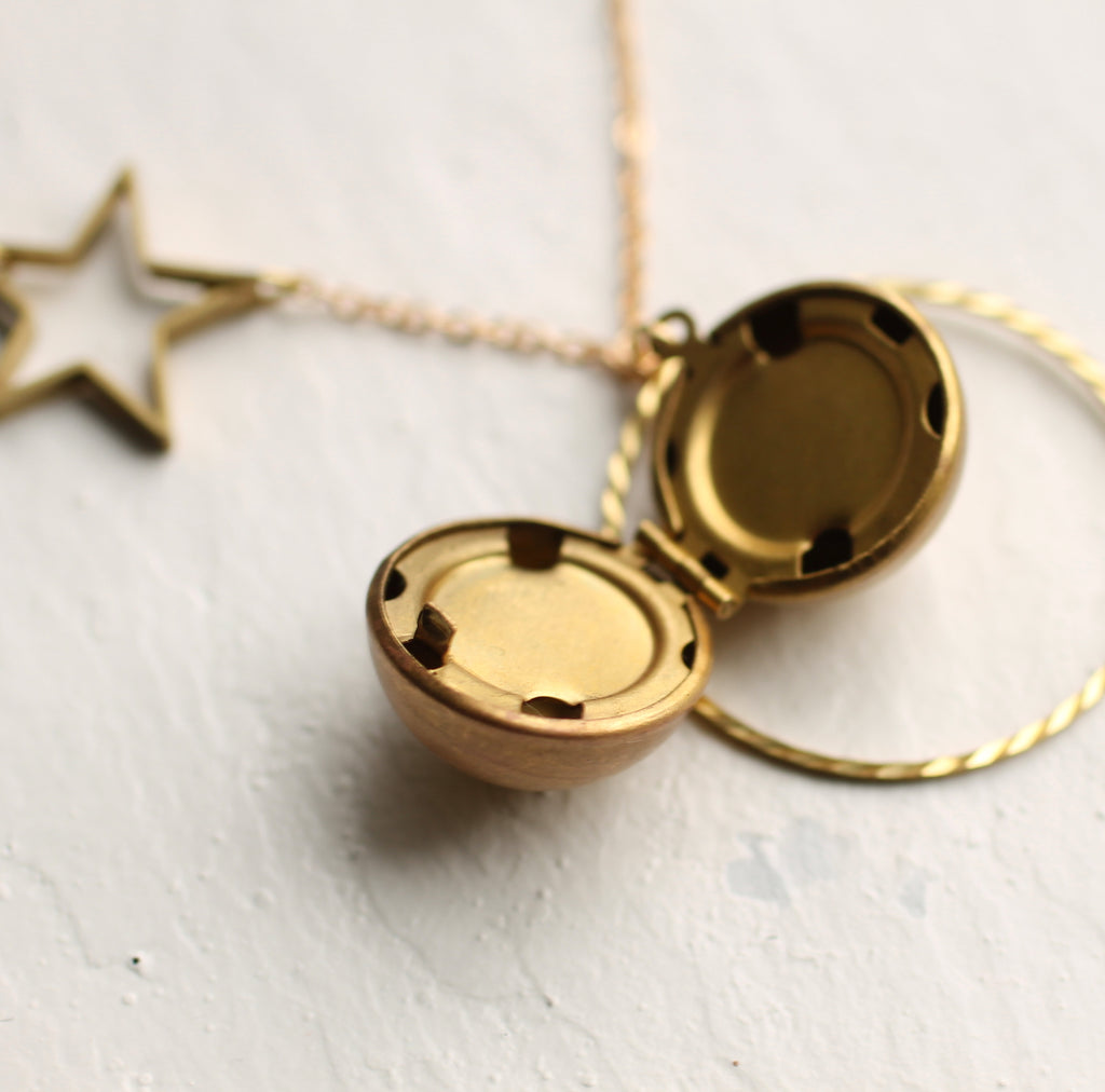 Planet Locket Necklace - Necklaces