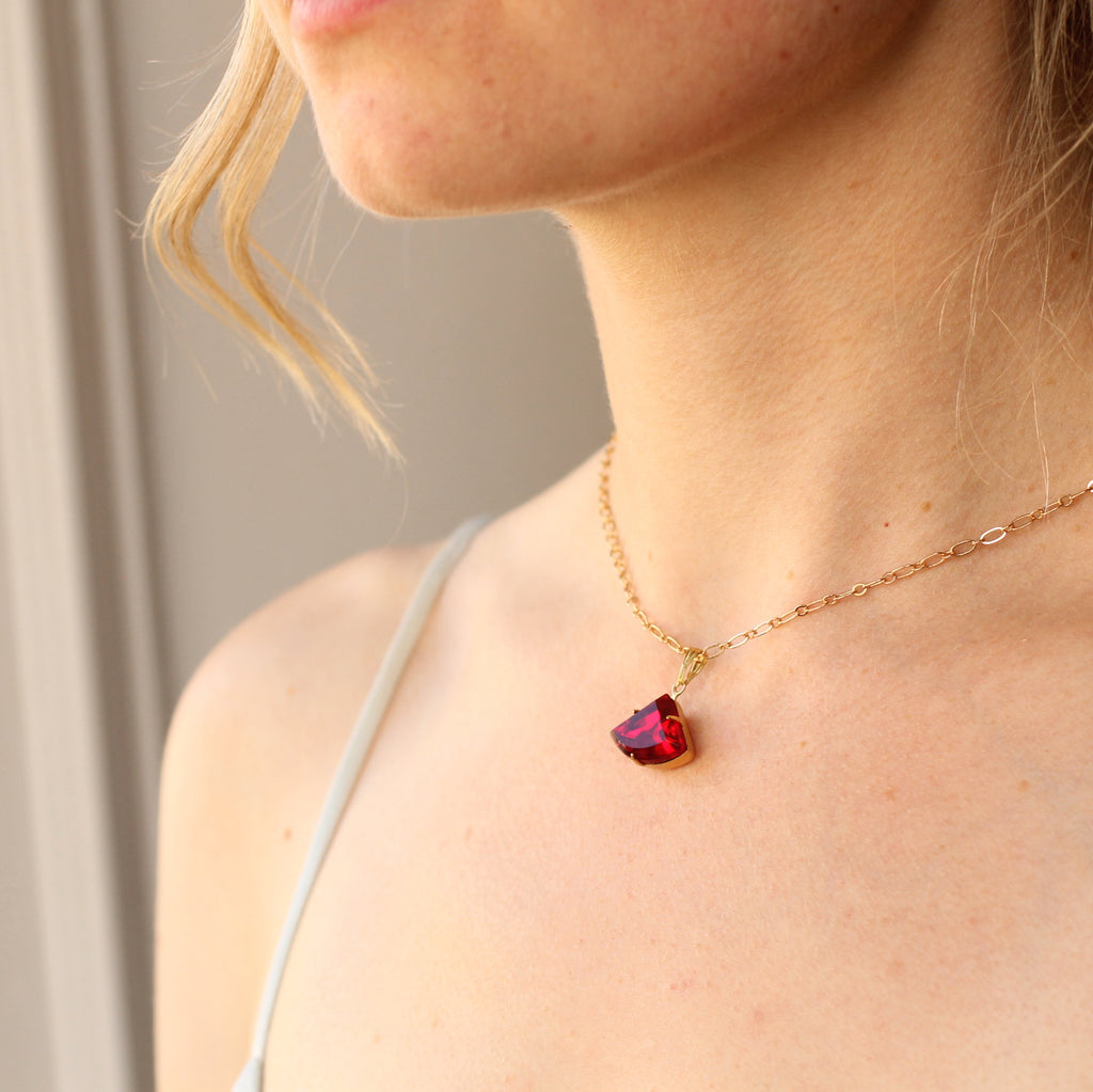 Ruby Deco Necklace - Necklaces